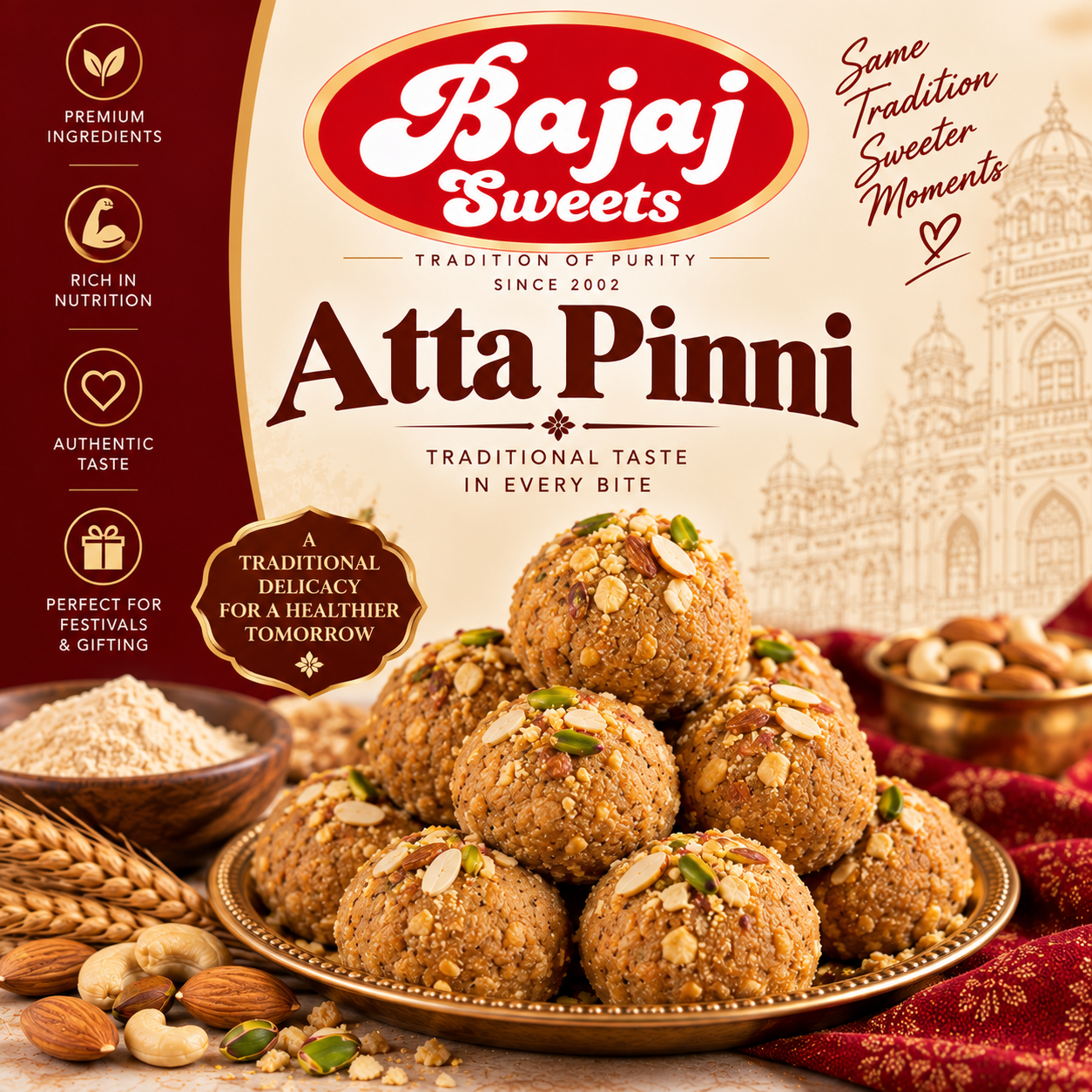Bajaj Sweets – Atta Pinni | 1 KG